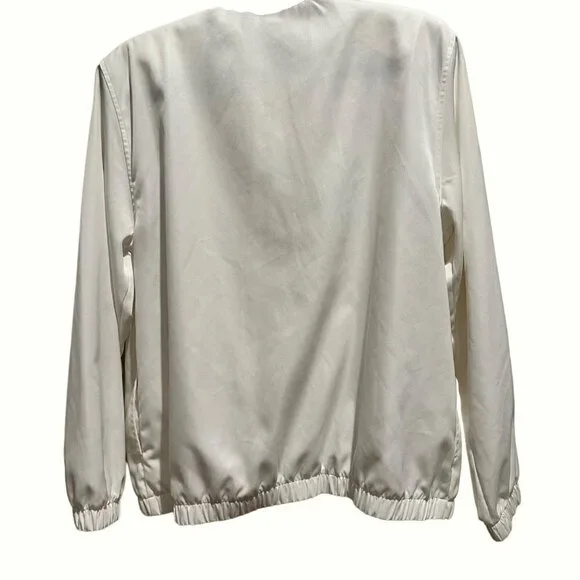 Alfred Dunner 90s Y2K Floral Pink White Zip Up Jacket Size 12 Cottagecore, - Picture 8 of 10